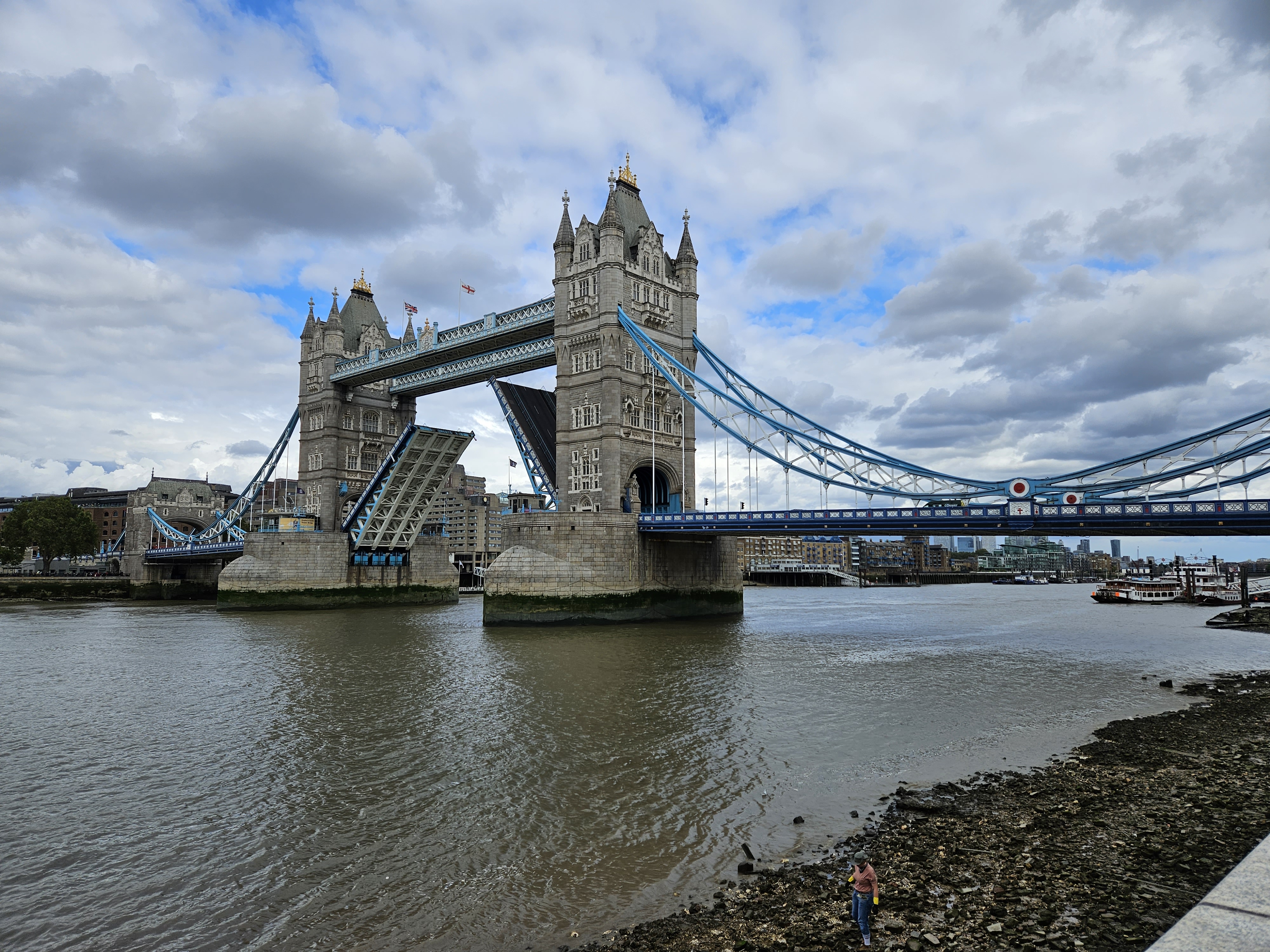 Tower Bridge, raised